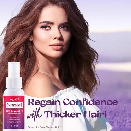 Miniatura 9 de Spray de minoxidil al 5% para el crecimiento del cabello: RootStim Minoxidil extra fuerte con romero y biotina para adelgazar el crecimiento