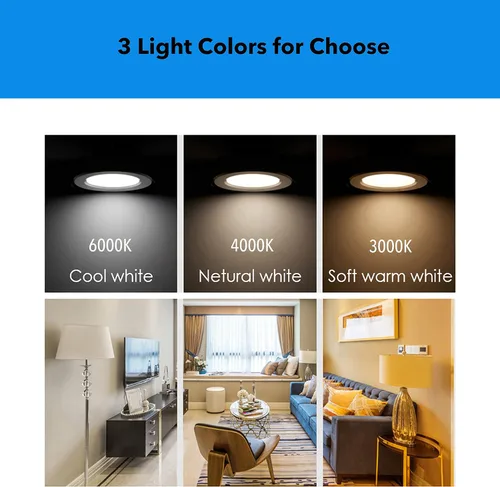 Miniatura 7 de Luces LED de disco con cable debajo del gabinete, iluminación regulable, montaje empotrado, enchufe para estante de exhibición, Curio, accesorios
