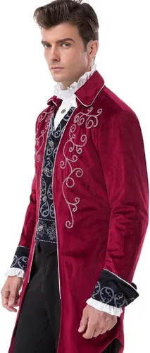 Miniatura 4 de Cuslinya Men's Steampunk Victorian Jacket Vintage Tailcoat Gothic Costume