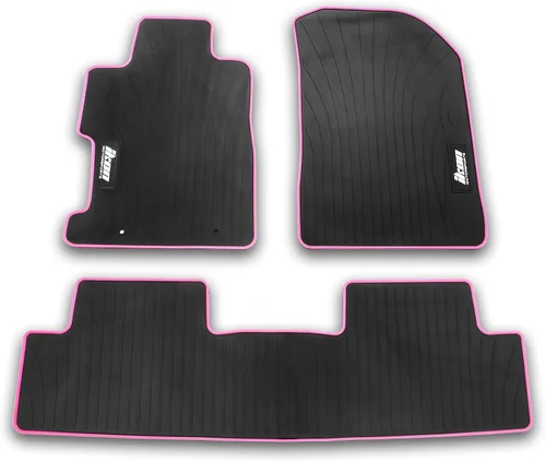 Miniatura 12 de IKON MOTORSPORTS, Alfombrillas compatibles con Honda Civic Coupé y Sedán 2006-2011, látex para todo tipo de clima, fácil de limpiar, juego completo