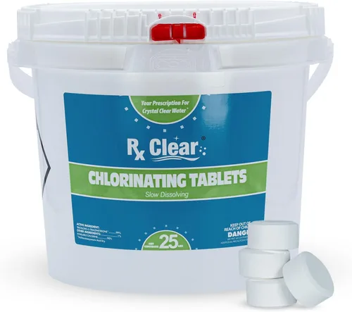 Miniatura 10 de Rx Clear Tabletas de cloro de 1 pulgada 5 libras Usar tabletas como bactericida, algicida y desinfectante en piscinas Estabilizadas, de larga