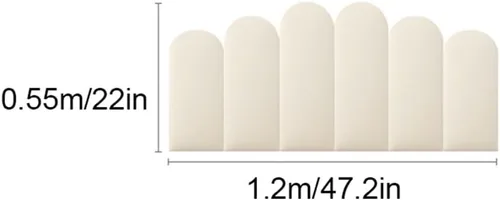 Miniatura 2 de Cabecera autoadhesiva 3D, paneles de pared tapizados, paneles de pared autoadhesivos 3D anticolisión para decoración de revestimientos de paredes