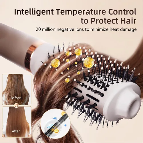 Miniatura 7 de 5 en 1 cepillo de aire caliente y secador de pelo, envoltura automática Airstyler con difusor, secador de pelo FlexStyle de alta velocidad de 110000
