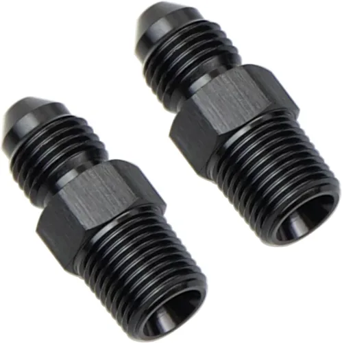 Miniatura 17 de Adaptador de tubo de manguera de combustible de aluminio recto 16AN acampanado a 3/4" NPT macho Unión de rosca negro