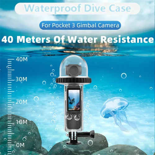 Miniatura 2 de Funda de buceo de 131 pies compatible con DJI Osmo Pocket 3, funda impermeable protectora subacuática para buceo con accesorios para cámara Osmo