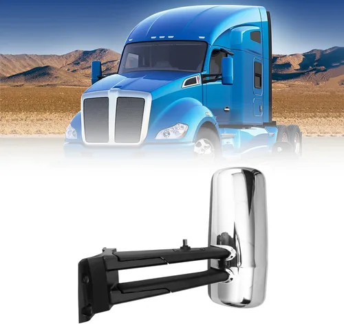 Miniatura 2 de TORQUE Juego de espejo negro lado del conductor para Kenworth T680 T880 W990 serie 2014-2021 con calefacción eléctrica del lado izquierdo LHD