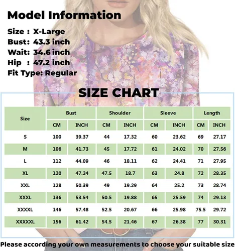 Miniatura 5 de LPIGOH Camisas de manga larga para mujer, camisetas de manga larga con cuello redondo, camisetas básicas, cómodas, estampadas, blusas