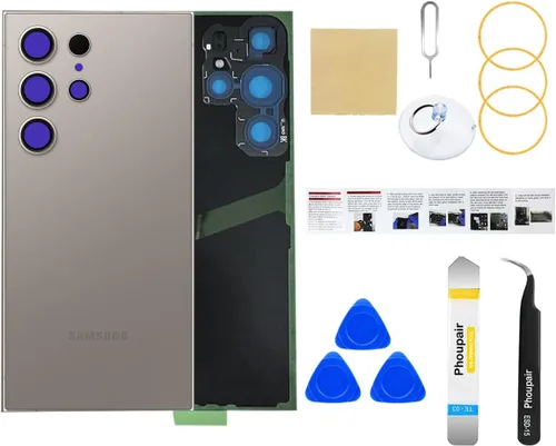 Miniatura 10 de Reemplazo de cristal trasero para Samsung Galaxy S24 con kit de herramientas de reparación profesional (Amber Yellow)