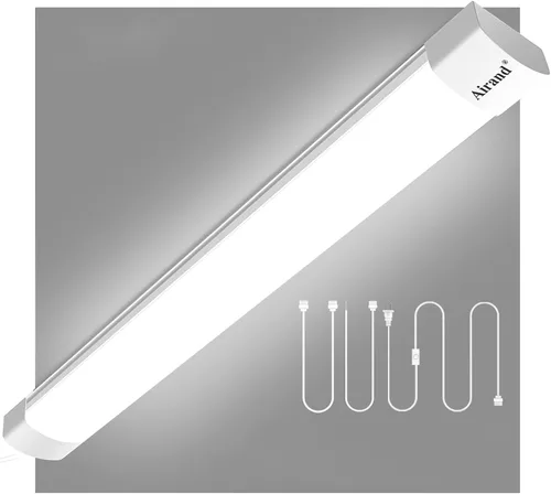 Lámpara LED Utilitaria para Tienda de 2 pies y 4 pies, con enchufe, Luz de Tubo LED enlazable Impermeable Airand, Lámpara para debajo del gabinete