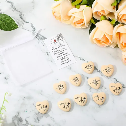 Miniatura 4 de Fulmoon Juego de 30 recuerdos fúnebres para invitados de bolsillo a granel con tarjetas de felicitación de cardenal rojo y bolsas de organza