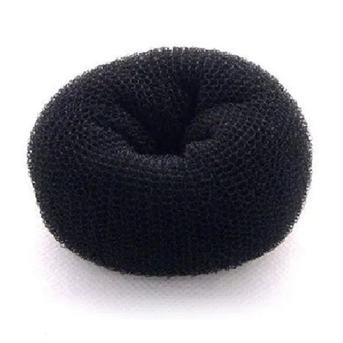 Miniatura 7 de Goma de pelo en forma de donuts para el cabello, L, Beige