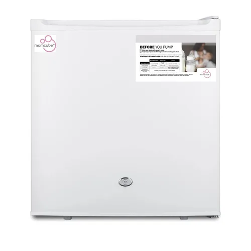 ACCUCOLD Momcube Refrigerador de leche materna de 19 pulgadas, capacidad de 1.7 pies cúbicos, refrigerador compacto, refrigerador médico, cerradura,