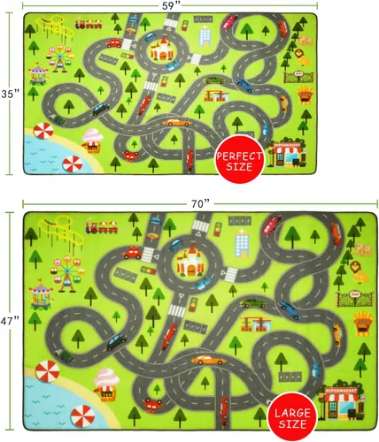 Miniatura 2 de HOMORE - Alfombra de juego para niños, alfombra para dormitorio de niños, sala de juegos de 4 x 6 pies Alfombra divertida y educativa de 48 x 76