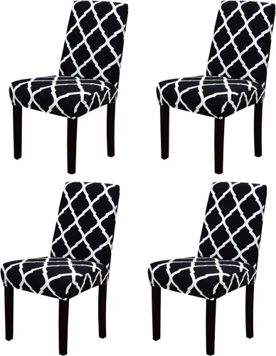 Miniatura 24 de Funda protectora para silla de comedor, lavable, extraíble, de elastano