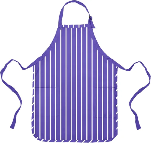 Miniatura 19 de Delantal de cocina para restaurante u hogar, estilo pechera, de hilado de poli algodón (2 bolsillos), Algodón, Negro, 30