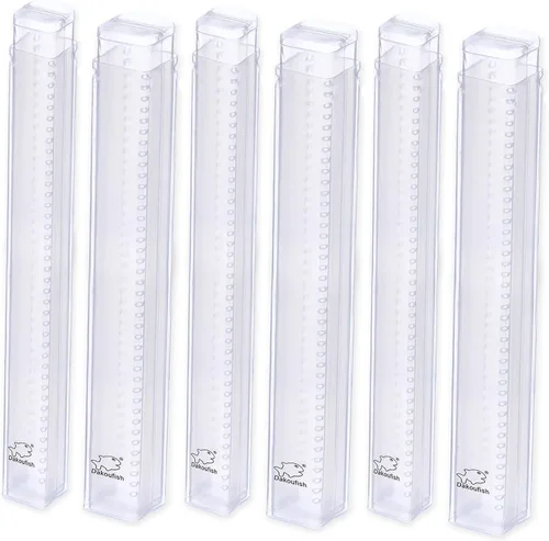 Miniatura 8 de Dakoufish Estuche de transporte de pajitas de plástico, paquete de 3 cajas plegables reutilizables para popotes rectos de 5 a 8 pulgadas