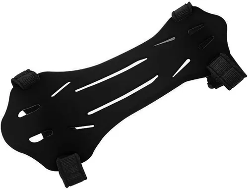 Minelife Paquete de 2 protectores de brazo de tiro con arco para antebrazo, protector de brazo de arco ajustable, protector de brazo de goma para