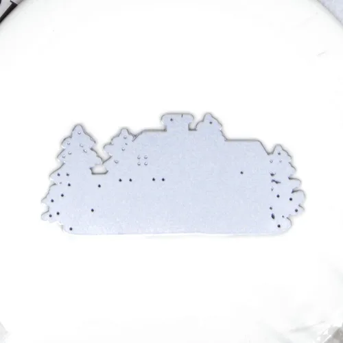 Miniatura 4 de Troqueles de corte de metal de cabaña de madera del bosque para álbumes de recortes, álbum de fotos, decoración en relieve, plantilla de tarjetas