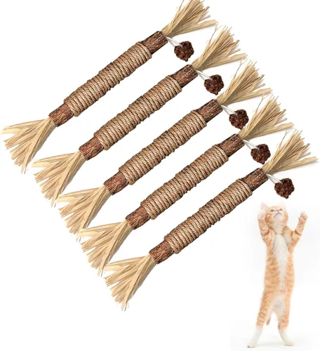BAWAN Juguetes de Hierba Gatera‖ Silvervine para Gatos: Lindos Juguetes de Gato y Gatito para Gatos de Interior Interactivos‖ Juguetes de Dentición