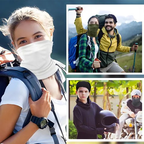 Miniatura 6 de Bufanda transpirable para el cuello, máscara facial para hombres y mujeres, senderismo, ciclismo, deportes, pesca, protección solar UV bandana