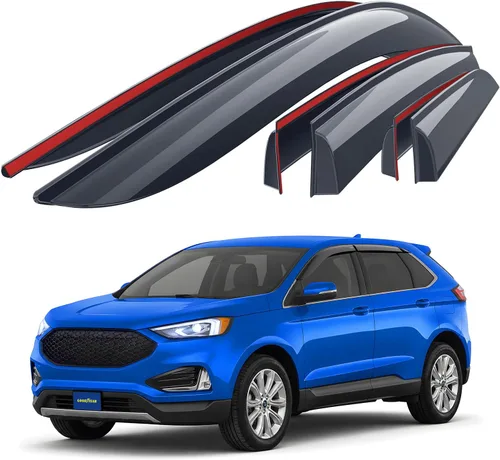 Miniatura 10 de Goodyear Deflectores de ventana lateral inastillables para Toyota 4Runner 2010-2024, protectores de lluvia con cinta, viseras de ventana