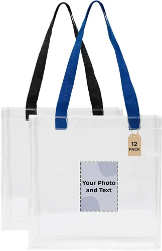 Miniatura 12 de Bolsas de mano personalizadas para estadios, transparentes personalizadas, diseño de TPU de 12.2 x 12.2 x 6.3 pulgadas con asas, ideal para eventos