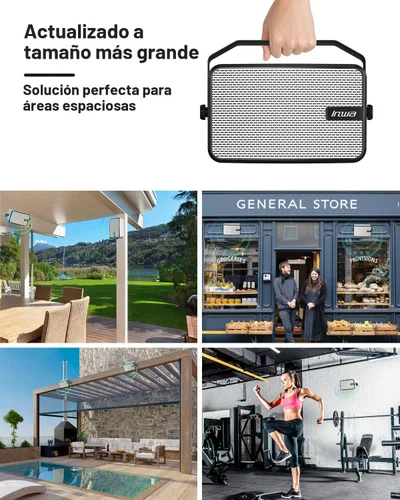 Miniatura 6 de Inwa Altavoces Bluetooth para exteriores, IPX5 resistente al agua de 400 W, potente sistema de sonido para interiores y exteriores, sincronización