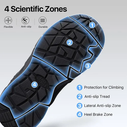 Miniatura 7 de FREE SOLDIER Botas de trabajo duraderas para hombre, 6 pulgadas, ligeras, impermeables, botas de senderismo, botas tácticas de cuero de gamuza