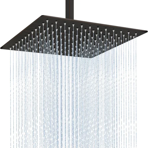 Miniatura 30 de Midanya Cabezal de ducha de lluvia, cabezal de ducha de lluvia grande de acero inoxidable de alta presión, cabezal de ducha cuadrado de cascada