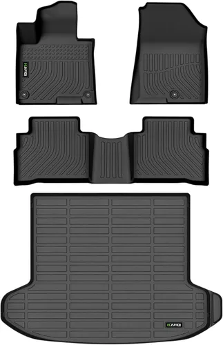 Juego de alfombrillas para todo tipo de clima y revestimiento de carga personalizadas para Kia Sportage 2023 2024 2025 (no híbrido) - Negro