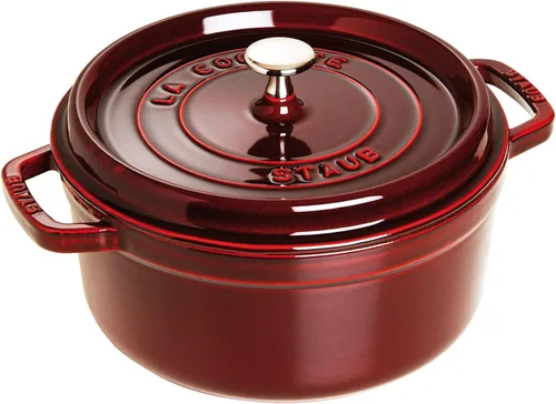 Miniatura 33 de STAUB Horno Holandés de Hierro Fundido 4 Cuartos Redondo, Fabricado en Francia, Sirve para 3-4, Blanco