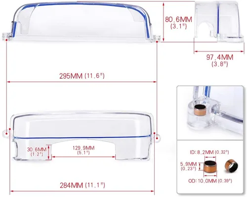 Miniatura 6 de PTNHZ Protector transparente para correa de tiempos Turbo Polea de CAM Compatible Reemplazo para Toyota Supra 2JZ 2JZGTE Lexus 3.0L No-VVTI 92-05