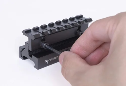 Miniatura 5 de Monstrum Lockdown Series - Soporte elevador Picatinny de altura ajustable con liberación rápida 3.5 pulgadas