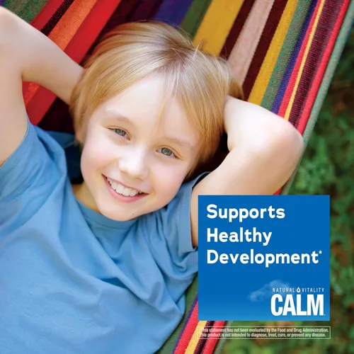 Miniatura 6 de Natural Vitality Kids Calm Magnesio 16oz Polvo Mezcla de bebida con sabor a bayas mixtas Apoya un estado de ánimo equilibrado y un desarrollo