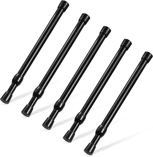 Miniatura 10 de Goowin - Varilla de tensión pequeña de 16 a 28 pulgadas, diámetro de 5/8 pulgadas de diámetro, sin taladrar, varillas de tensión cortas expandibles