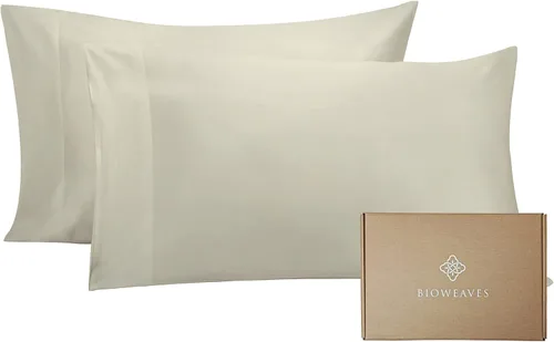 Miniatura 12 de Bioweaves - Fundas de almohada 100% algodón orgánico de 300 hilos, tejido de satén suave, certificado por la Norma Mundial de Textiles Orgánicos