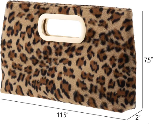 Miniatura 2 de Bolso de mano con asa superior de piel sintética y estampado de leopardo