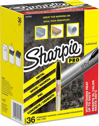 Miniatura 4 de Marcadores permanentes industriales marca Sharpie, Negro