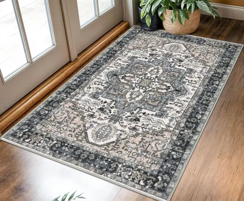 Miniatura 136 de KOZYFLY Alfombra Pequeña de Área 2x3 Pies Alfombras para Entrada Lavable Boho Alfombra de Entrada Antideslizante Tapete de Puerta Interior Entrada