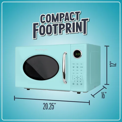 Miniatura 5 de Nostalgia Retro - Horno microondas de 1000W, capacidad de 1.1 pies cúbicos – Bloqueo de seguridad para niños, 8 ajustes de cocción automática