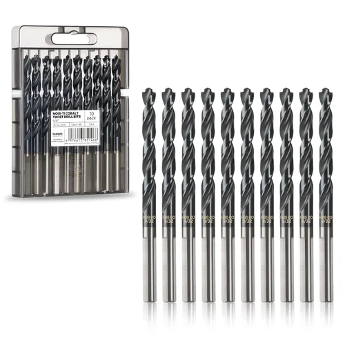 Miniatura 8 de toolant Juego de brocas de cobalto de 1/2 pulgadas para metal y acero (Pro), recubierto de nitruro de titanio y aluminio (TiAlN) con punta