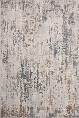 Miniatura 4 de SAFAVIEH Invista Collection - Alfombra decorativa de 4 x 6 pies, color crema y gris, diseño abstracto moderno, no desprende pelusa y de fácil
