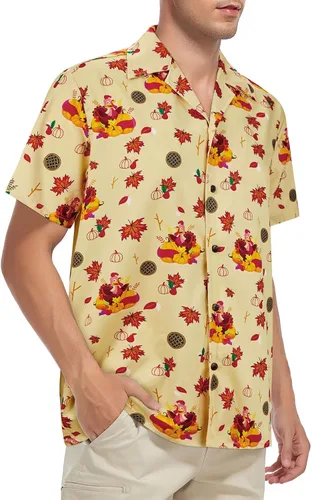 Miniatura 91 de Camisa hawaiana para hombre, con estampado floral, cómoda, con botones, casual, manga corta, ropa de playa para hombre