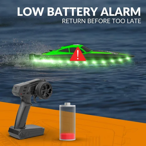 Miniatura 5 de VOLANTEXRC Barco RC a control remoto rápido de 20 MPH para adultos, barcos de juguete de 2.4 GHz para piscinas y lago con 2 baterías recargables