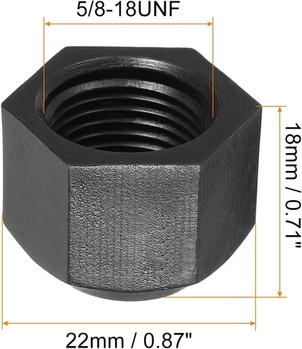 Miniatura 2 de PATIKIL Tapón de plástico de 3/8 pulgadas, rosca hembra 5/8-18UNF, 10 piezas de tubo SAE de 45 grados, tapón de válvula de montaje para aire