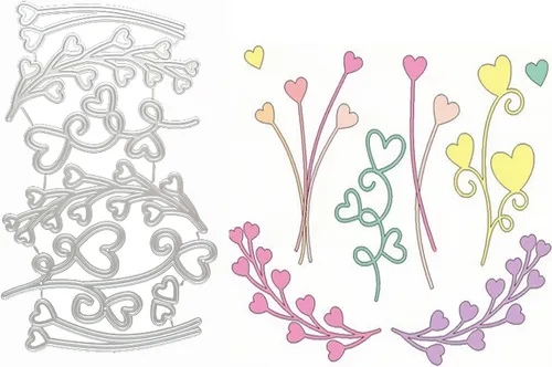 Amor Heart - Troqueles de metal para hacer tarjetas, plantillas de corte para álbumes de recortes, álbum de fotos, papel decorativo, plantilla de