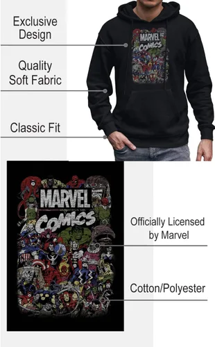 Miniatura 2 de Marvel Sudadera con capucha para hombre con logotipo de Comics