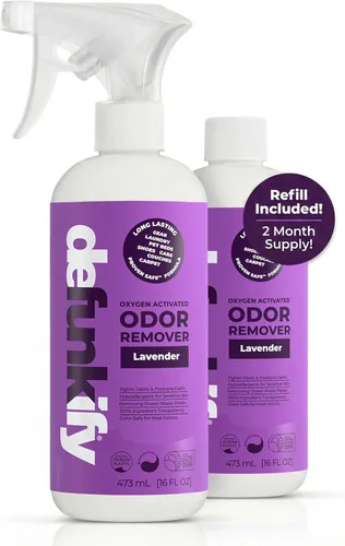 Spray ambientador de tela, 32 oz. Spray removedor de olores 'lavanda'. Desodorizador de zapatos, desodorante de alfombras, eliminador de olores para