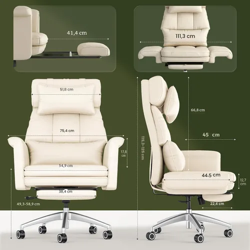 Miniatura 2 de FLEXISPOT Silla de oficina grande y alta con asiento convertible de hasta 44 pulgadas, de gran tamaño para adultos y mascotas, silla de computadora