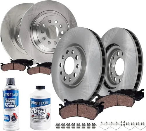 Miniatura 12 de Detroit Axle - Kit de frenos para Toyota Camry 2005-2006 [modelos XLE SE], frenos de disco Rotores Pastillas de freno de cerámica Reemplazo: 11.65